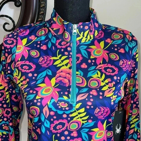 Spyder Active Sports Girls Ava Sweater, Frontier Large Ditz Print, X-Large - Picture 1 of 14